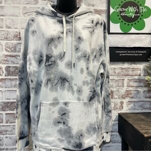 FEAT Gray Tie-Dye Hoodie Sweatshirt XL